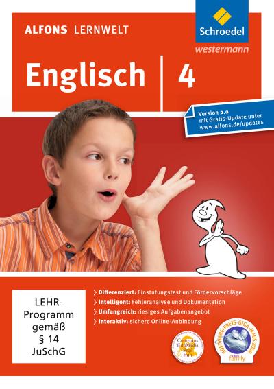 Alfons Lernwelt Lernsoftware Englisch 4. DVD-ROM für Windows 7; Vista; XP und Mac OS X 10.5