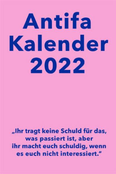 Antifaschistischer Taschenkalender 2022