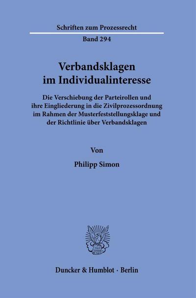 Verbandsklagen im Individualinteresse.