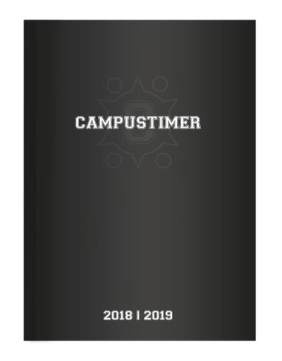 Campustimer Black - A5 Semesterplaner - Studentenkalender 2018/2019