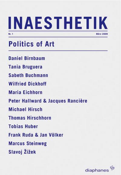 Inästhetik 1: Politiken der Künste