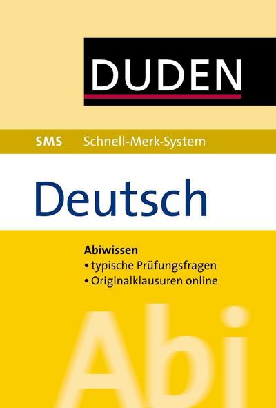 DUDEN Schnell-Merk-System  Abiwissen DEUTSCH 