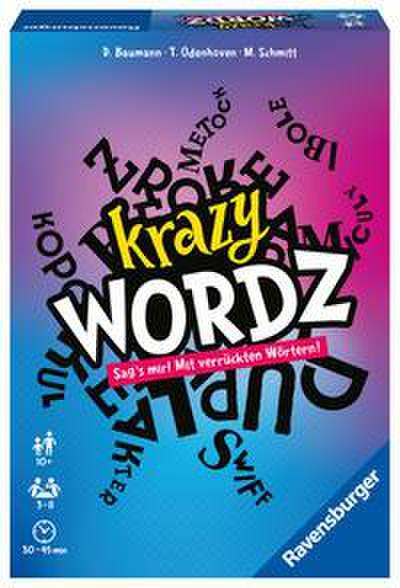 Ravensburger 26837 - Krazy Wordz - Gesellschaftsspiel für die ganze Familie, Spiel für Erwachsene und Kinder ab 10 Jahren, Partyspiel für 3-8 Spieler - mit 240 Spielkarten