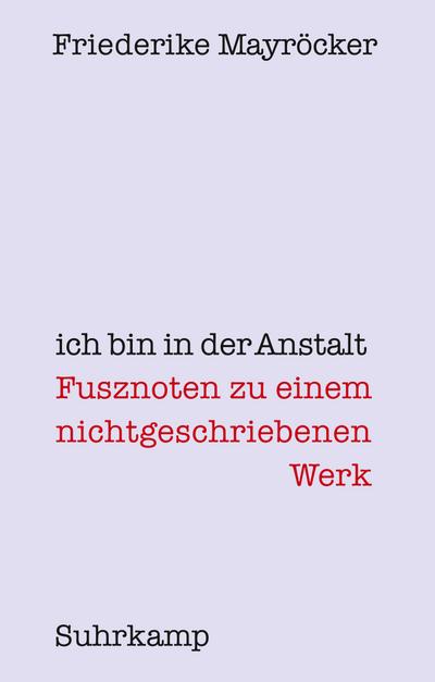 ich bin in der Anstalt: Fusznoten zu einem nichtgeschriebenen Werk