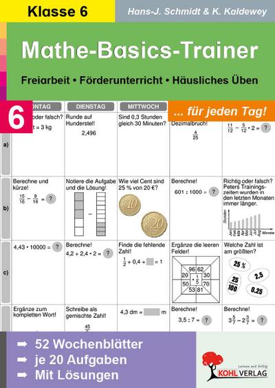 Mathe-Basics-Trainer / 6. Schuljahr Für jeden Tag!