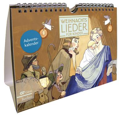 Weihnachtslieder für Kinder: Kalender zum Aufstellen mit 24 Advents- und Weihnachtsliedern