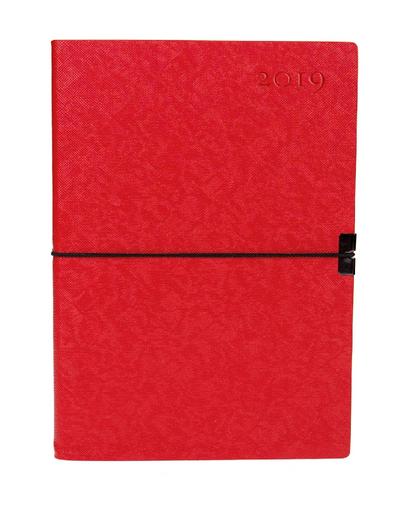 Taschenkalender 2019 Gummiband rot A6