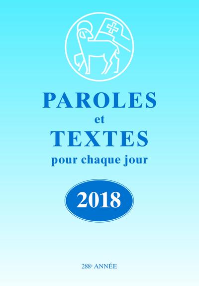 Die Losungen 2018. Deutschland / Paroles et Textes