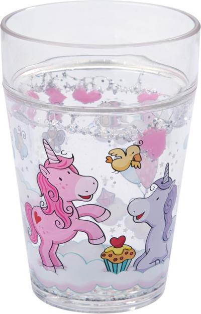 Glitzerbecher Einhorn Glitzerglück