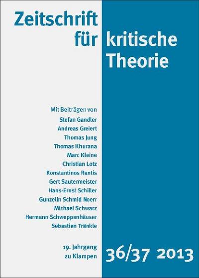Zeitschrift für kritische Theorie, Heft 36/37