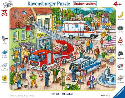 110, 112 - Eilt herbei! 24 Teile Rahmenpuzzle
