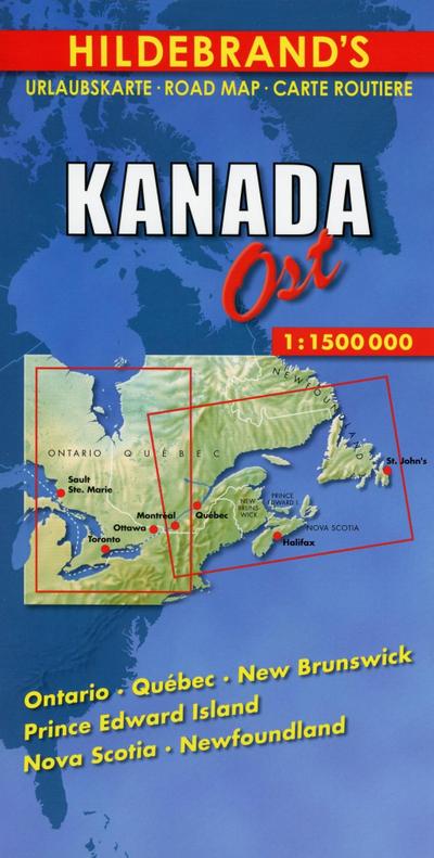 Hildebrand`s Urlaubskarten, Canada, East (Hildebrand`s Canada maps)