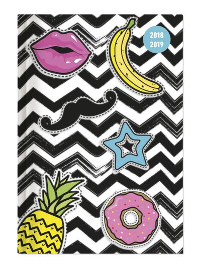 Collegetimer Patches 2018/2019 - Schülerkalender A6 - Day By Day - 352 Seiten