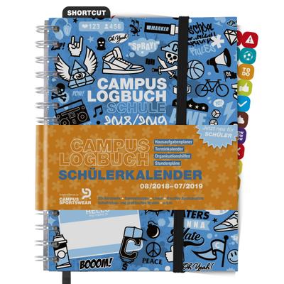 CampusLogbuch SCHULE 2018/19: Mehr als nur ein Schülerkalender: Hausaufgabenplaner, Terminkalender, Organisationshilfen, Stundenpläne / A5 / Spiralbindung / Campus Logbuch