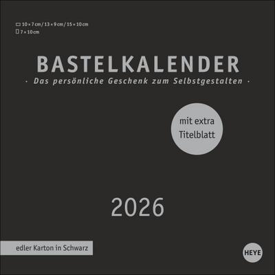 Premium-Bastelkalender schwarz klein 2026