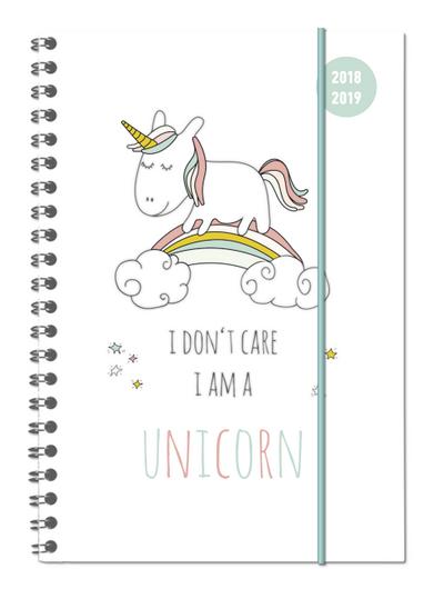 Collegetimer Unicorn 2018/2019 - Schülerkalender A5 - Weekly - Ringbindung - 224 Seiten