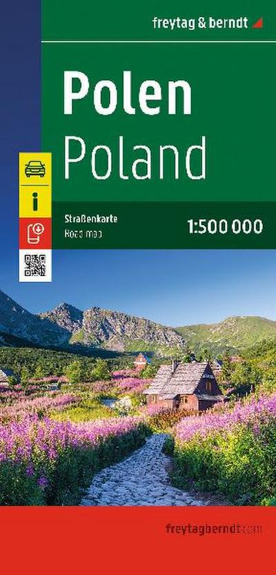 Polen, Straßenkarte 1:500.000, freytag & berndt