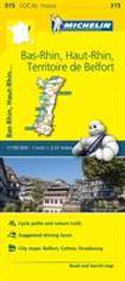 Bas-Rhin, Haut-Rhin, Territoire de Belfort - Michelin Local (Michelin Map)