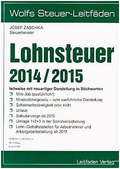 Lohnsteuer 2014 / 2015