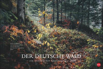 Der deutsche Wald - Ein literarischer Spaziergang Kalender 2026 - Ein literarischer Spaziergang