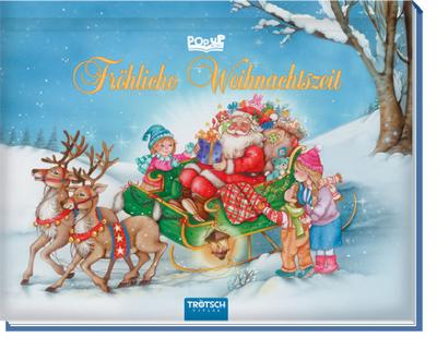 Mini Pop-Up Buch Fröhliche Weihnachtszeit: Wattierter Einband (Weihnachten)