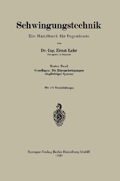 Schwingungstechnik. Ein Handbuch für Ingenieure