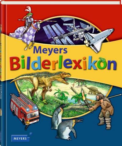 Meyers Bilderlexikon  Meyers Kinder- und Jugendlexika  Ill. v. Stacey, Mark/Palin, Nicki/Hincks, Gary  Deutsch  5 Kapitel (Meine Welt, Unterwegs, Tiere und Natur, Die Erde, Vergangene Zeiten), 50 großformatige Panoramabilder, 400 farbige Illustrationen, 4