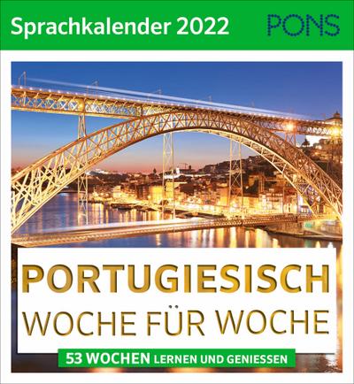 PONS Sprachkalender 2022 Portugiesisch: Woche für Woche