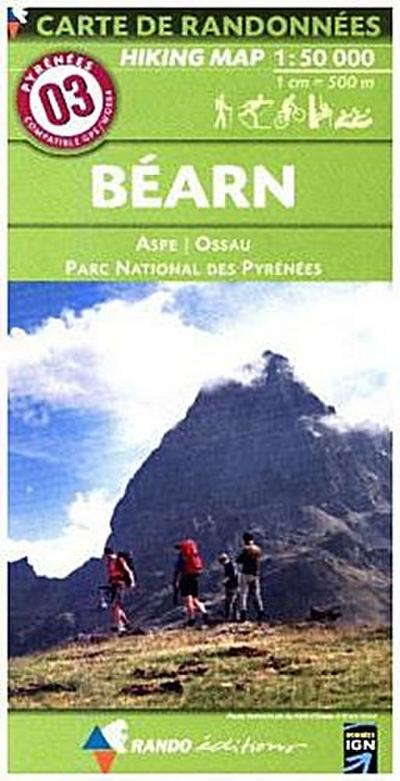 Pyrénées carte 3 Béarn - Aspe, Ossau, Parc National des Pyrénées 1 : 50 000: Carte de Randonnées (CARTES PYRENEES - 1/50.000)