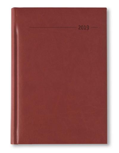 Buchkalender Tucson rot 2019 - Bürokalender A5 / Cheftimer A5 - 1 Tag 1 Seite - 416 Seiten - Tucson-Einband