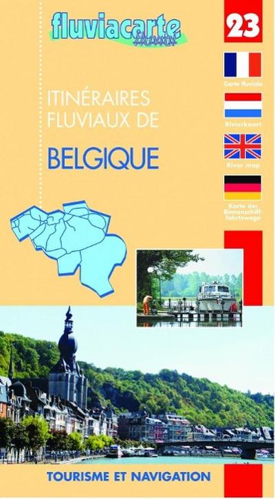 Fluviacarte 23 Belgique - Itinéraires fluviaux: Karte der Binnenschifffahrtswege Belgien