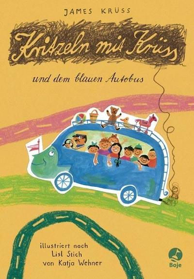 Kritzeln mit Krüss und dem blauen Autobus