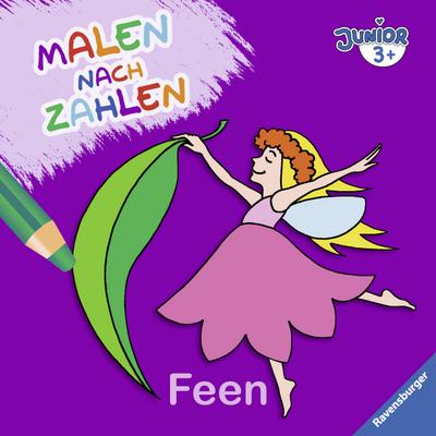 Malen nach Zahlen junior: Feen  Ill. v. Merle, Katrin  Deutsch  durchg. farb. Ill.