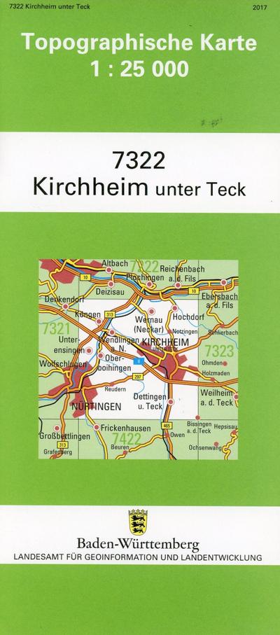 Kirchheim unter Teck 1 : 25 000