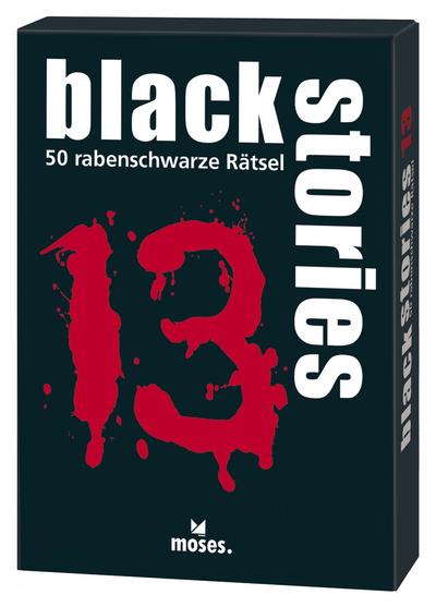 moses. black stories 13 | 50 rabenschwarze Rätsel | Das Krimi Kartenspiel