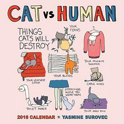 CAT vs HUMAN 2016 Wall Calendar