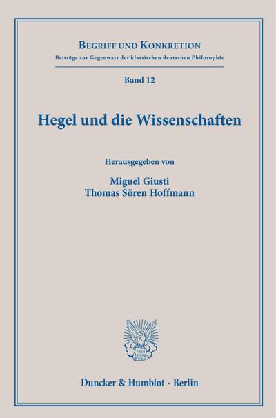Hegel und die Wissenschaften