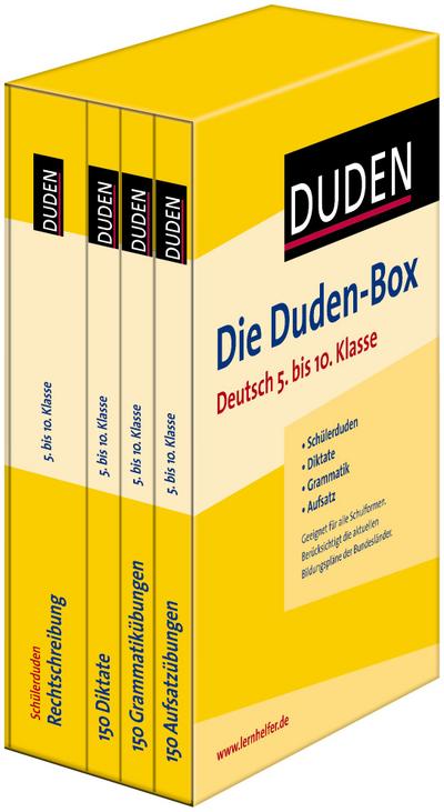 Die Duden-Box Deutsch 5. bis 10. Klasse: Schülerduden - Diktate - Grammatik - Aufsatz (Duden - Lernhilfen)