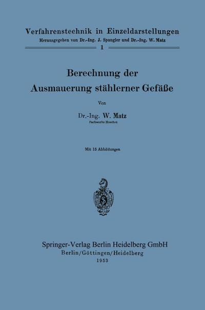 Berechnung der Ausmauerung stählerner Gefäße