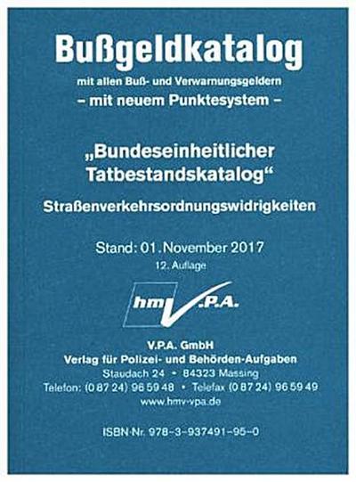 Original-Bußgeldkatalog der Polizei