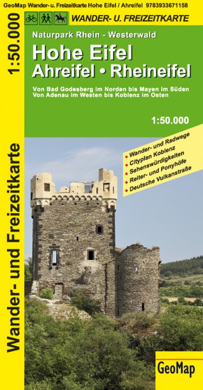 Hohe Eifel - Ahreifel - Rheineifel 1 : 50 000. Wander- und Freizeitkarte (Geo Map)