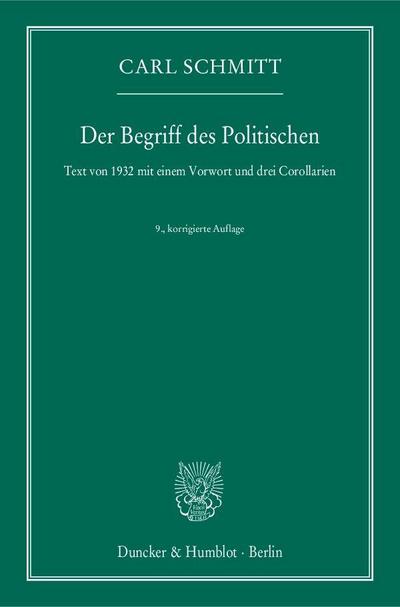 Der Begriff des Politischen.