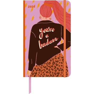 Emmy Lupin Wochen-Notizkalender groß 2026 - Taschen-Kalender 13x21 cm - mit Verschlussband & Falttasche - Weekly