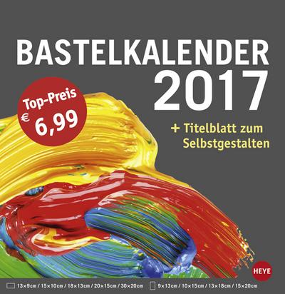Bastelkalender groß anthrazit - Kalender 2017