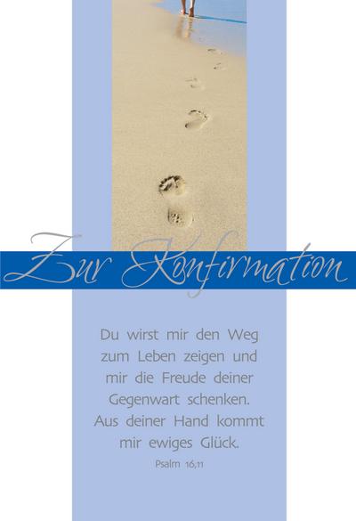 Faltkarte Zur Konfirmation - Du wirst mir den Weg... - 5 Stück