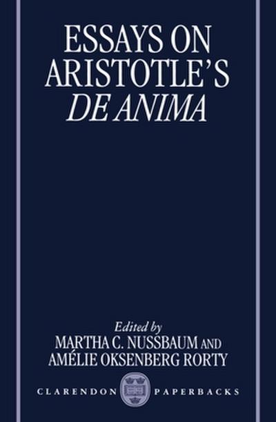 Essays on Aristotle’s de Anima