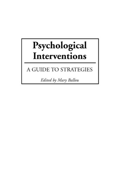 Psychological Interventions