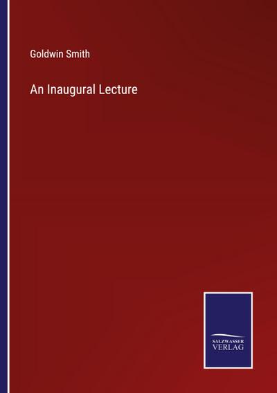 An Inaugural Lecture