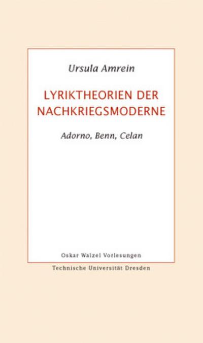 Lyriktheorien der Nachkriegsmoderne