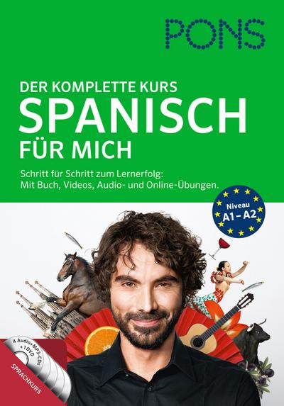 PONS Spanisch für mich: Der komplette Sprachkurs mit Buch, Videos, Audio- und Online-Übungen.